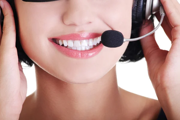 Call center woman — Stock Photo, Image