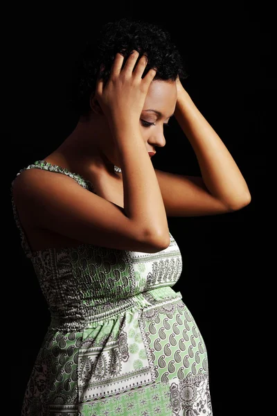 Deprese a stres těhotná žena — Stock fotografie