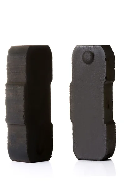 Two pieces of black coal. — Stock Photo, Image