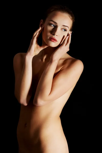 Topless érzéki kaukázusi nő. — Stock Fotó