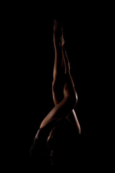 Shape, contour of woman's legs. — Stock Photo, Image
