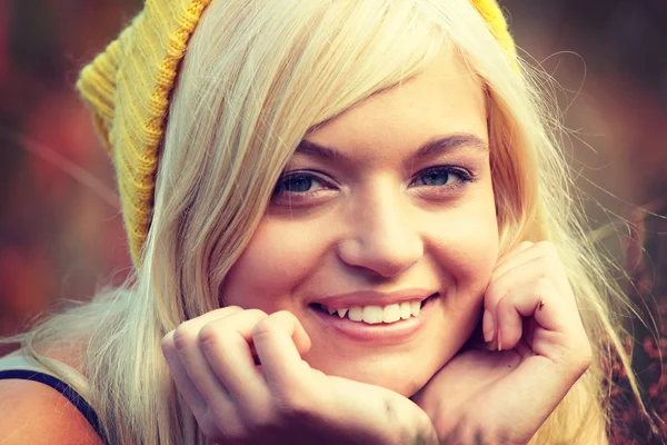 Girl in cap — Stock Photo, Image