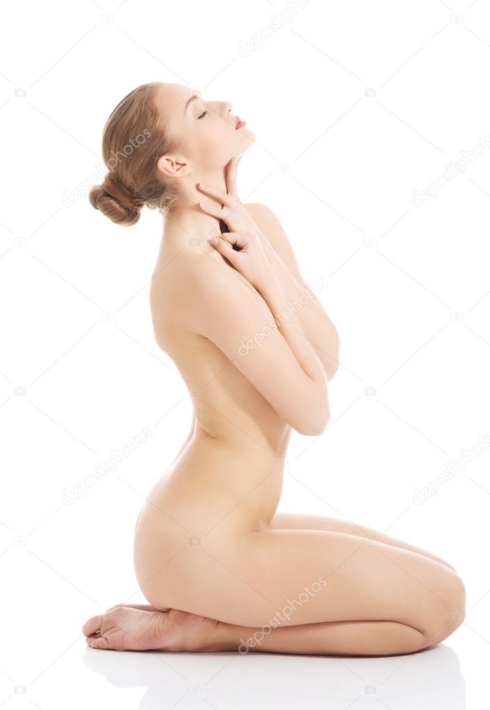 Naked woman with fresh clean skin.