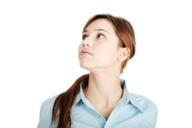 genç iş kadını ya da öğrenci