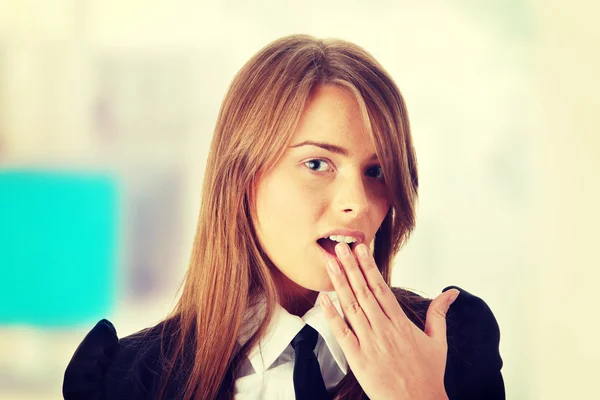 Shocked businesswoman — Stock Photo, Image