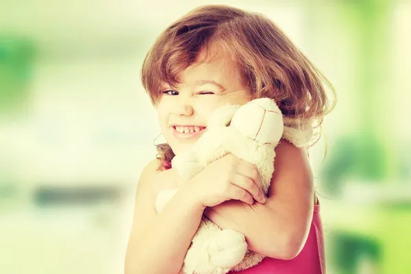 Menina com brinquedo — Fotografia de Stock