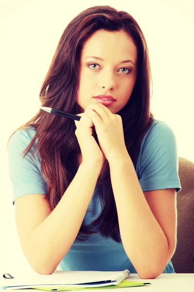 Mujer estudiante chica — Foto de Stock