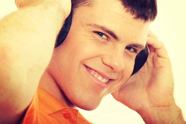 Man with headphones — Stock Photo, Image