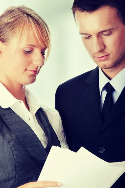 Young attractive business people — Stock Photo, Image