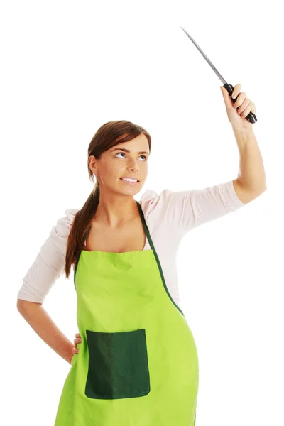 Woman cooking healthy food — Stock Photo, Image