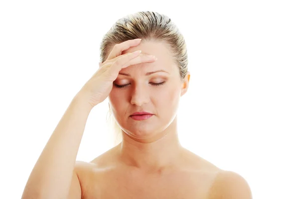 Woman with headache — Stock Photo, Image