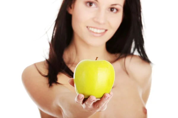 Girl with  apple — Stock Photo, Image
