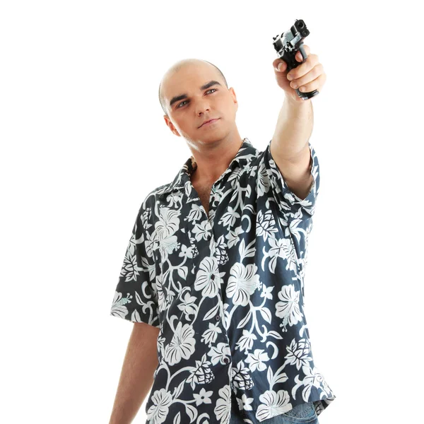 Man with gun — Stock Photo, Image