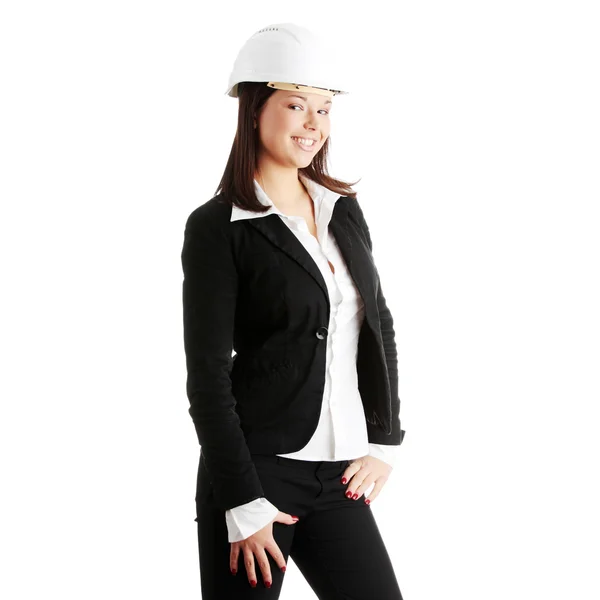 Beautiful female architect — Stock Photo, Image