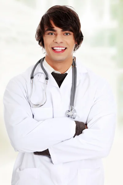 Bonito, jovem médico feliz . — Fotografia de Stock