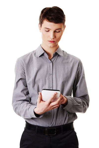 Geschäftsmann und Tablet-Computer — Stockfoto