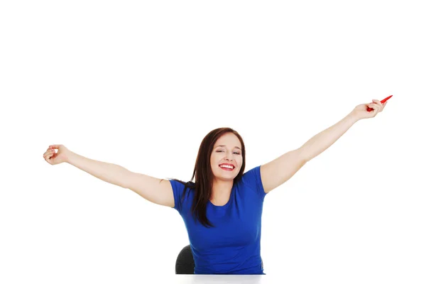 Smiling student girl — Stock Photo, Image