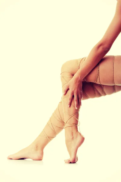 双腿疼痛概念 — 图库照片