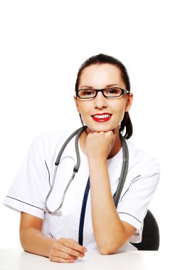 tıbbi doktor gülümseyen