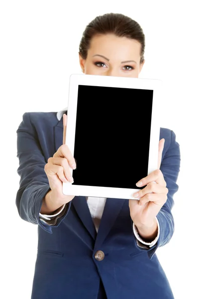 Zakelijke vrouw weergegeven: tablet pc — Stockfoto