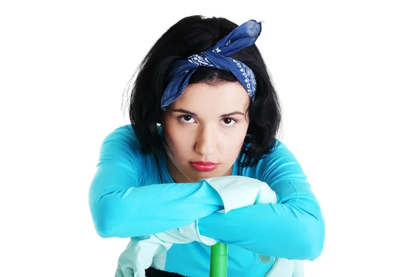 Cleaning woman portrait — Stock Photo, Image