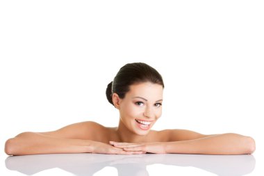 güzel bir kadın modeli portresi