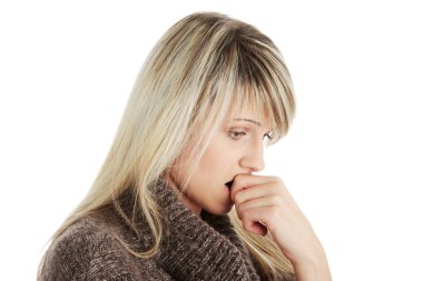 depresyonu olan genç güzel kadın