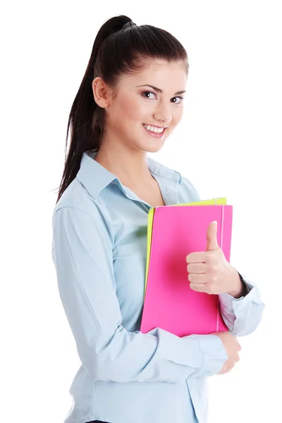 Chica estudiante feliz — Foto de Stock