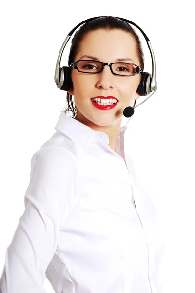 Young call-centre assistant — Stock Photo, Image