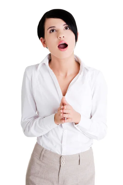 Shocked businesswoman — Stock Photo, Image