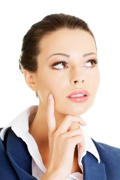 Young thoughtful businesswoman — Stock Photo, Image