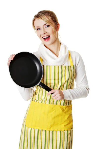 Woman cooking food — Stock Photo, Image