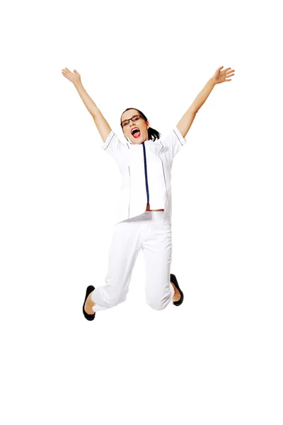 Nurse woman excited — Stock Photo, Image