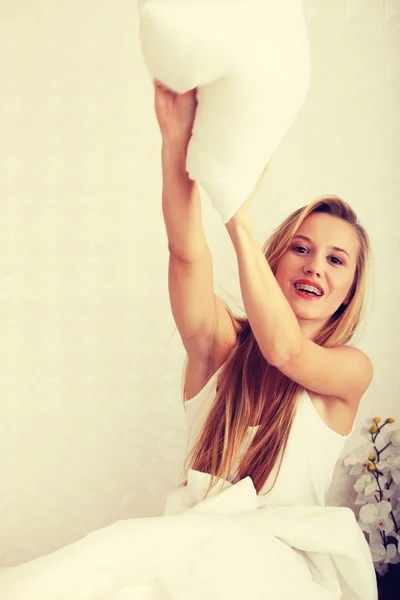 Pillow fight — Stock Photo, Image