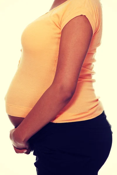 Silhouette of a pregnant woman — Stock Photo, Image