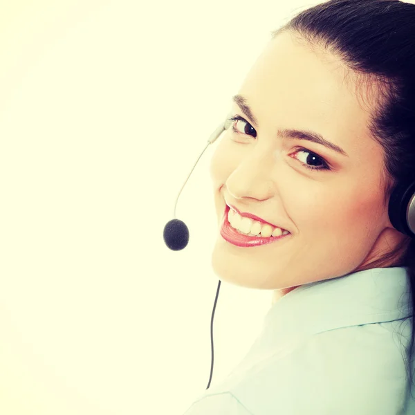 Call Center Mulher — Fotografia de Stock