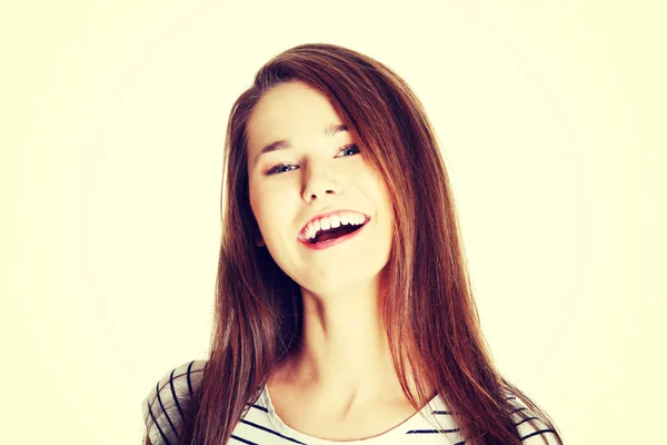 Uśmiechnięta kobieta nastolatka. — Zdjęcie stockowe