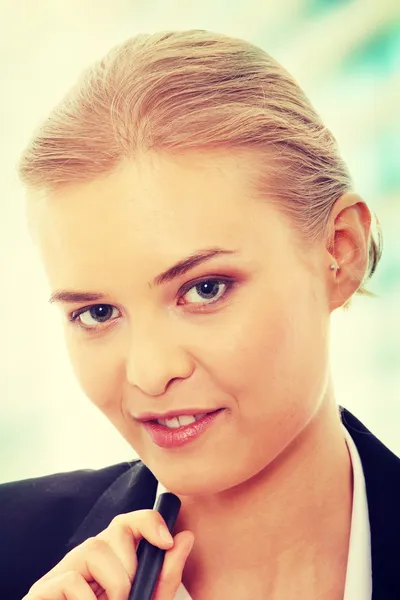 Young happy businesswoman — Stock Photo, Image