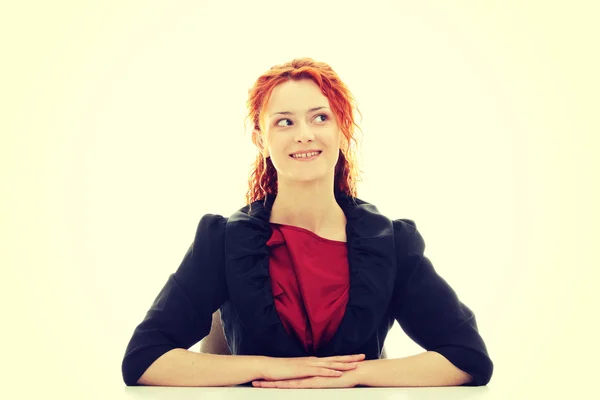 Joven pelirroja mujer de negocios — Foto de Stock