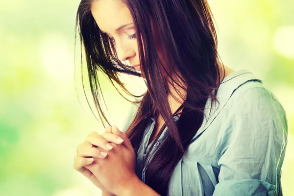 Woman praying — Stock Photo, Image