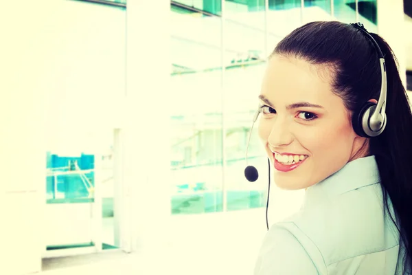 Call center woman — Stock Photo, Image