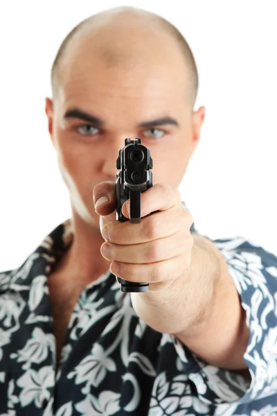 Homens com arma — Fotografia de Stock