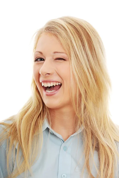 Happy young businesswoman — Stock Photo, Image