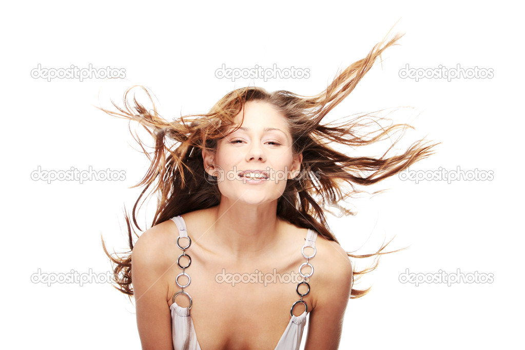Girl and wind