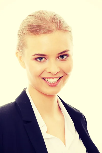 Giovane donna d'affari felice — Foto Stock