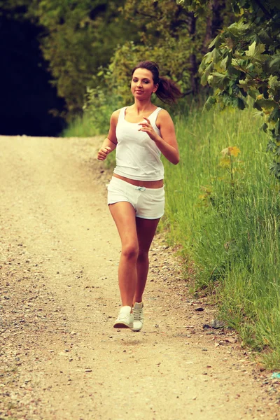 Lány runner. — Stock Fotó