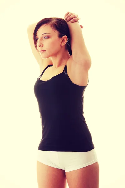 Mujer haciendo yoga — Foto de Stock