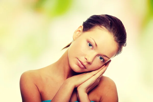 Close-up of beautiful woman face — Stock Photo, Image