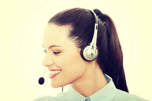 Call Center Vrouw — Stockfoto