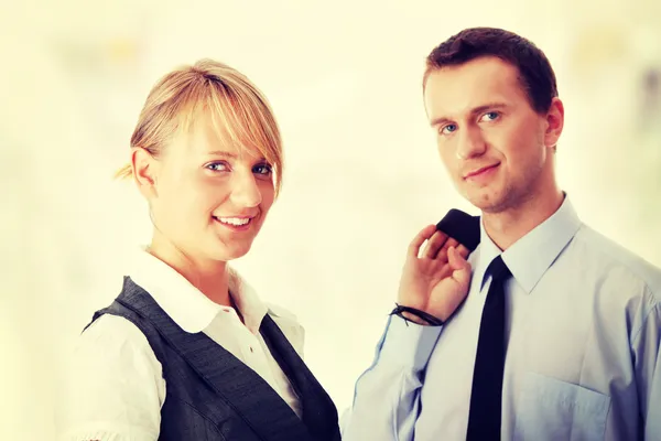 Young attractive business people — Stock Photo, Image